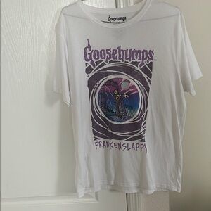 Goosebumps Frankenslappy Graphic Tee - Size XL - White Vintage Style RL Stine